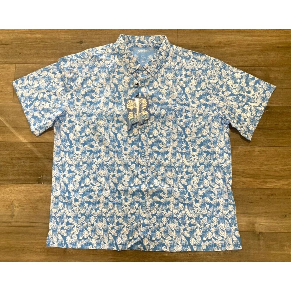 Retro Rifle Foraging Mens 3XL Llama Hawaiian Camp Stretch Short Sleeve Shirt